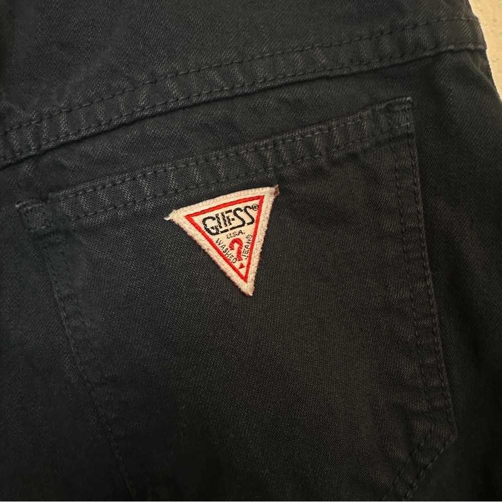 Vintage Guess Jeans 80s Blue Jean Denim Mini Skirt Women's Sz 26 USA MADE - Picture 5 of 5